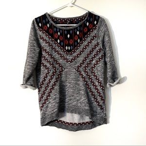 H&M Aztec Embroidery Sweatshirt Size Extra Small